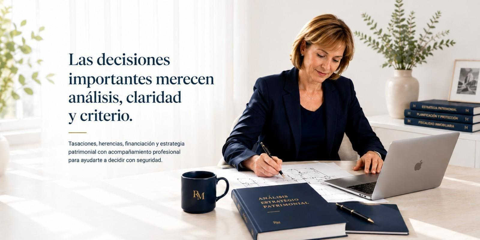 Rosalía Martín ofreciendo asesoramiento patrimonial, inmobiliario y financiero para tomar decisiones con seguridad y criterio.