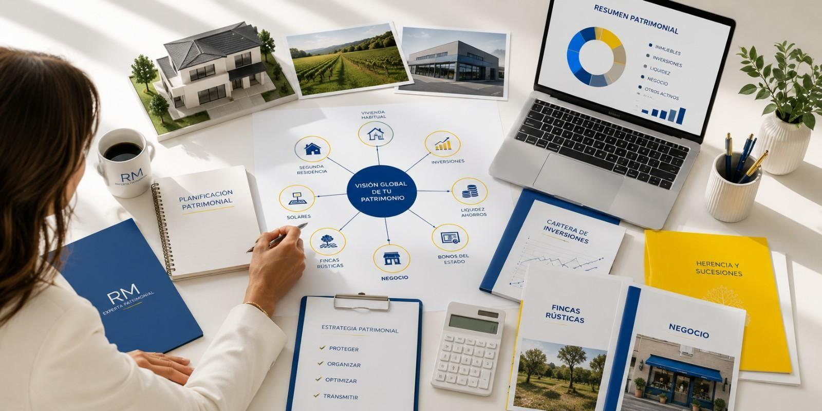 Consultoría patrimonial con análisis de inmuebles, documentación, planificación patrimonial, herencias, fiscalidad y toma de decisiones.