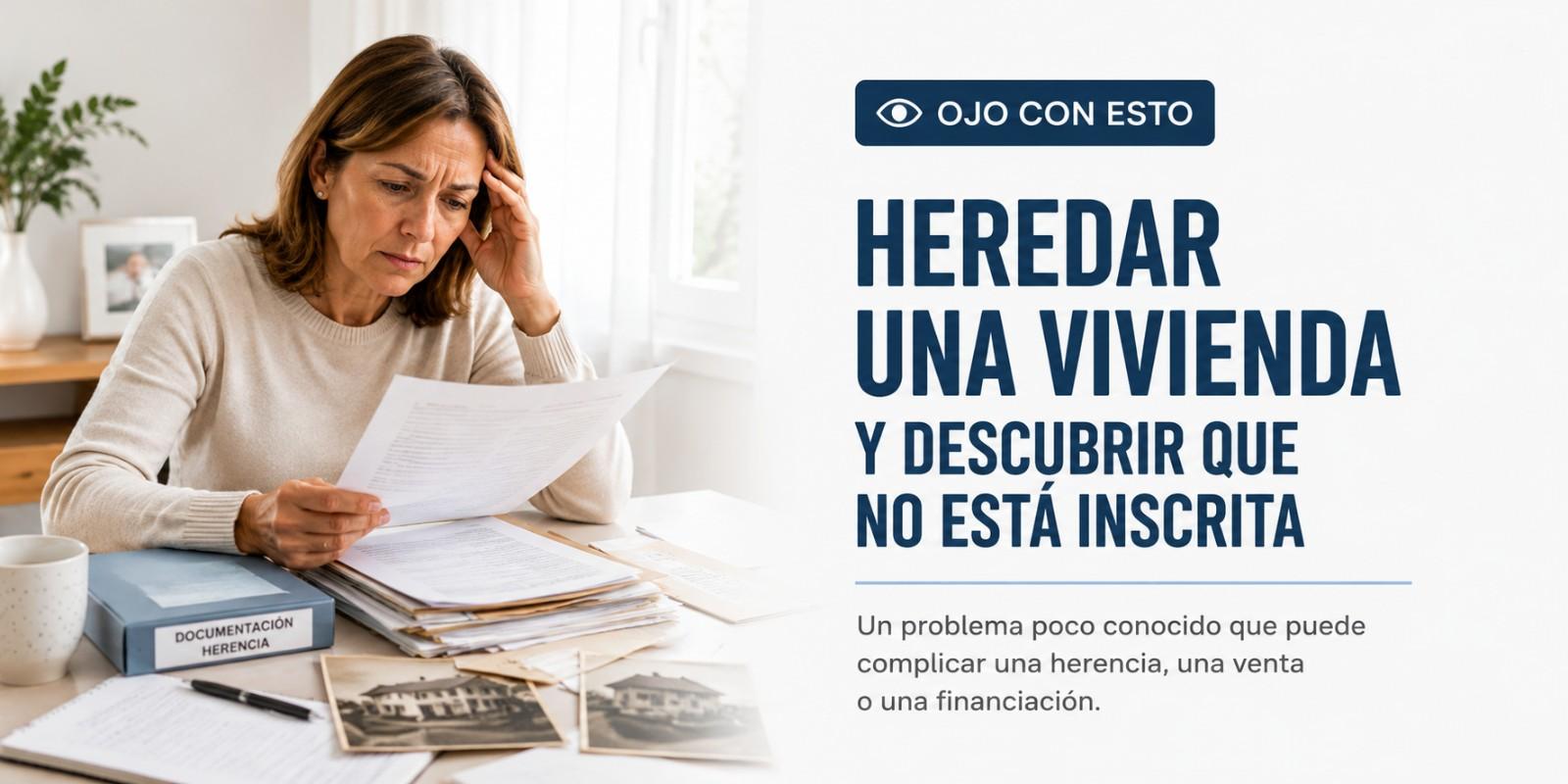 Herencia de una vivienda no inscrita: problemas de registro, catastro y regularización.