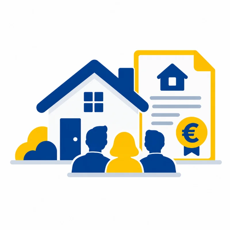 Valoración de una vivienda en herencias y reparto de bienes entre herederos.