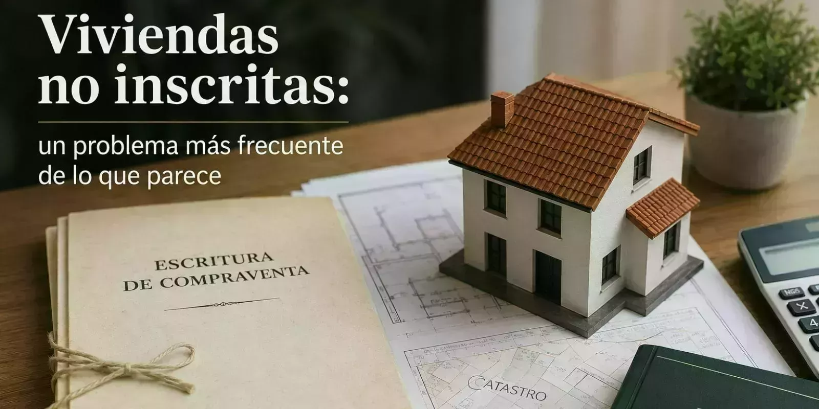 Vivienda no inscrita con escritura de compraventa, planos y documentación registral.